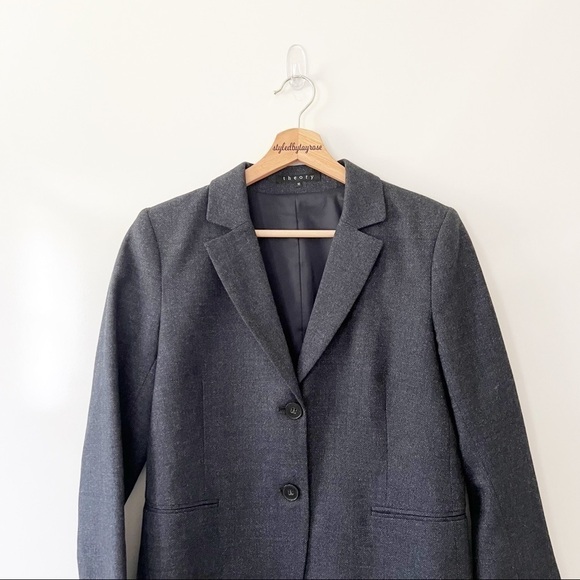 Theory Tweed Zaylin Fern Suit Jacket Blazer - Picture 4 of 15